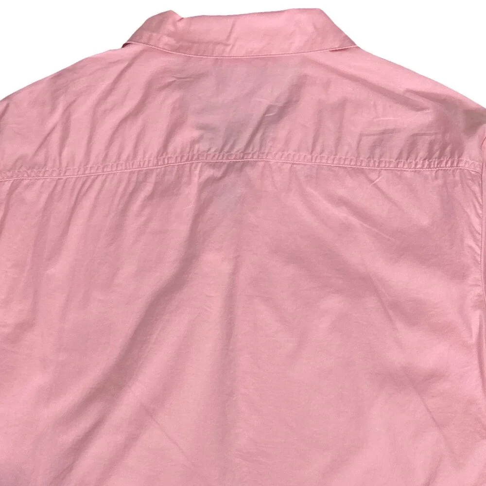 Old Navy Pink Lace-Up Poplin Poet Blouse Cottagecore Renaissance Small - Picture 12 of 16
